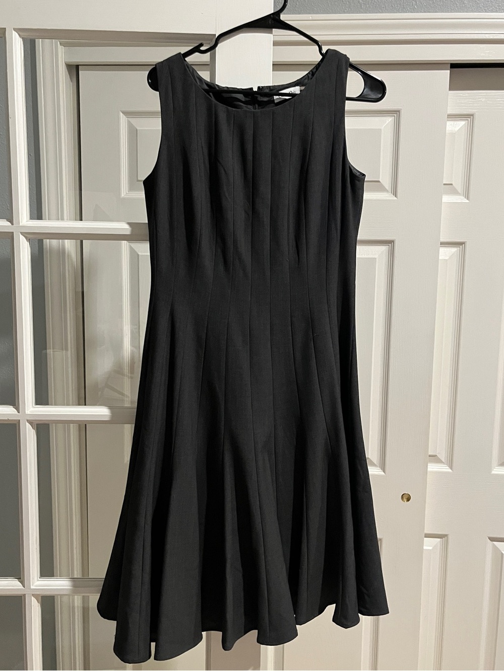 Calvin Klein Dark Gray Sleeveless Fit-and-Flare Midi Dress